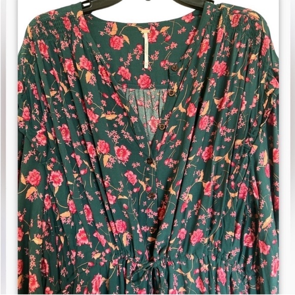 Free People Flower Fields Mini Dress in Emerald Combo - Picture 8 of 10